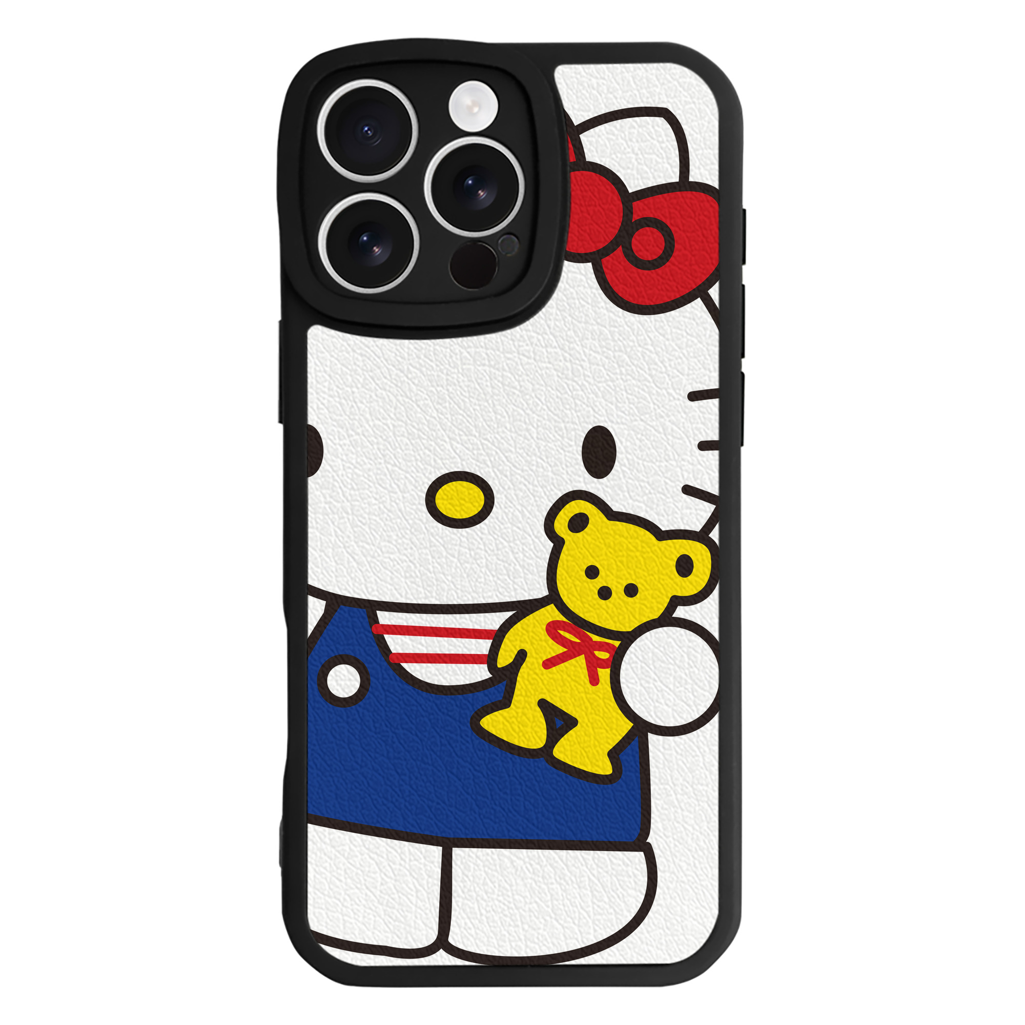 （画像用） Hello Kitty ハローキティ 【iPhone 16シリーズ対応】シリコンスマホケース（レザー調） 材質：シリコン